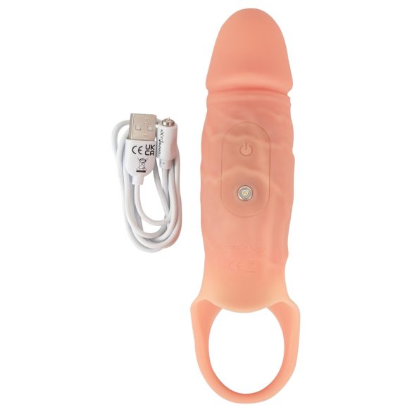 Realistixxx - Natural Vibrating Penis Sleeve with Stimulation Ring