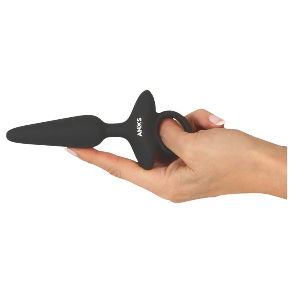 ANOS - Vibrating Anal Plug with Handle (Black)