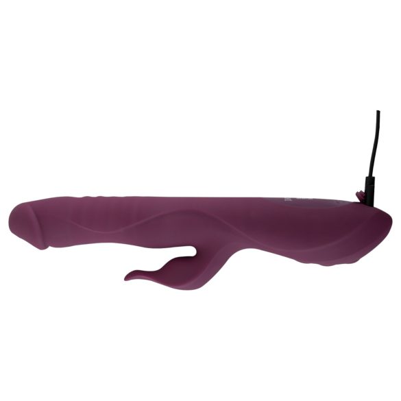 Javida - 3-in-1 Thrusting & Rotating Beaded Vibrator (Purple)