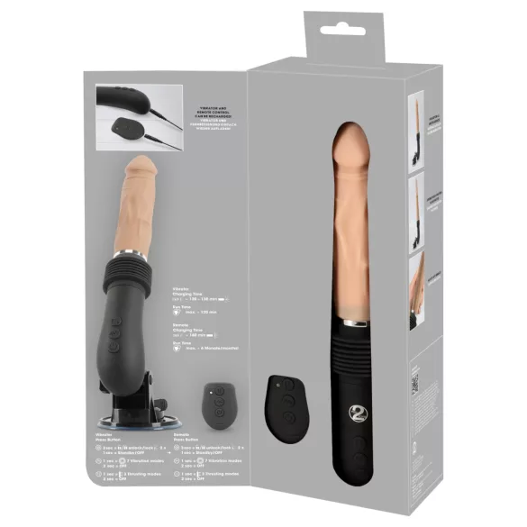You2Toys RC Passion Machine Flesh - Thrusting Vibrator (Black)