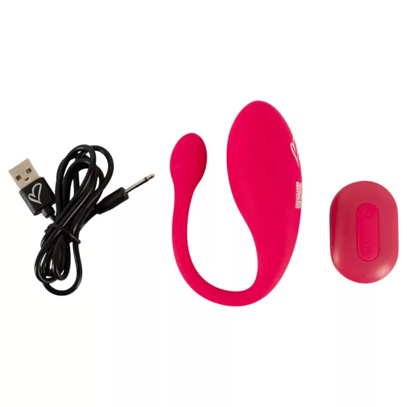 Beau Coeur Coral - wearable vibrating egg with remote control (pink)