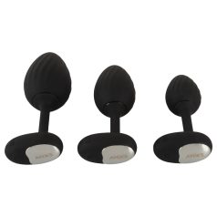 ANOS - Vibrating Anal Plug Set (Black)