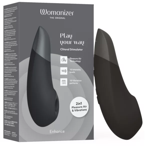 Womanizer Enhance 2-in-1 air‑pulse clitoral stimulator + vibrator (black)
