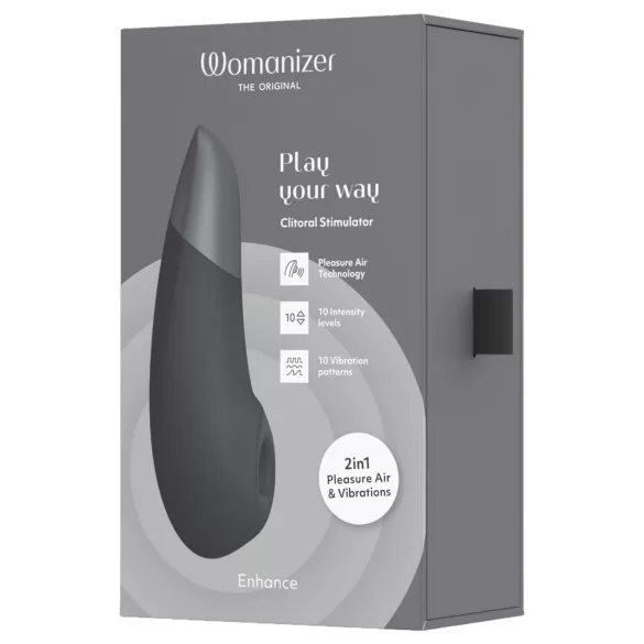 Womanizer Enhance 2-in-1 air‑pulse clitoral stimulator + vibrator (black)