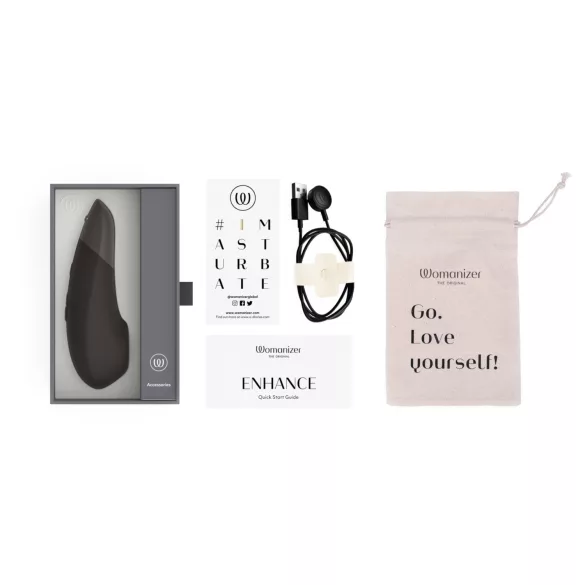 Womanizer Enhance 2-in-1 air‑pulse clitoral stimulator + vibrator (black)