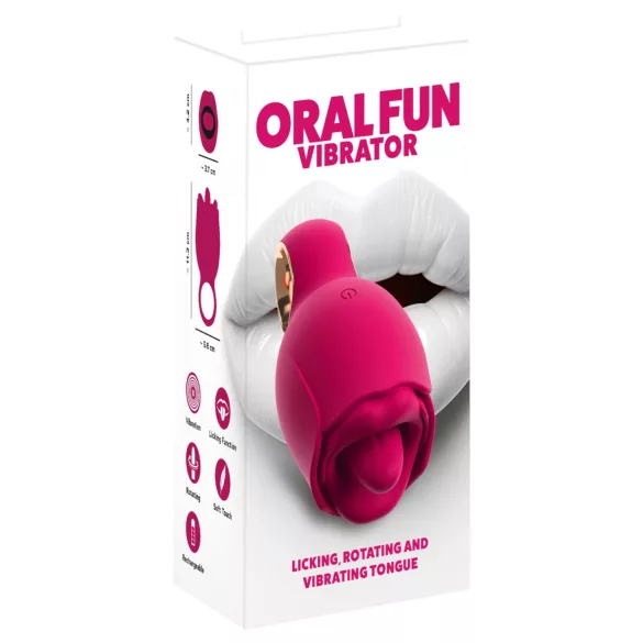 You2Toys Oral Fun - tongue clitoral vibrator (pink)