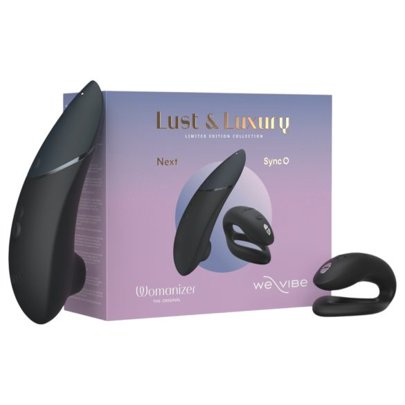 Womanizer Lust&Luxury - Clitoral & Couple Vibrator Set (Black)