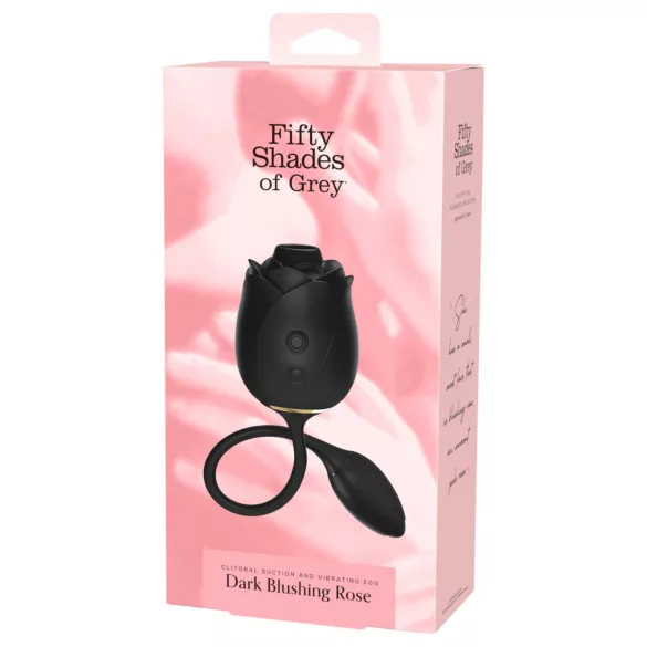Fifty Shades of Grey Dark Blushing Rose - clitoral suction stimulator and love egg vibrator