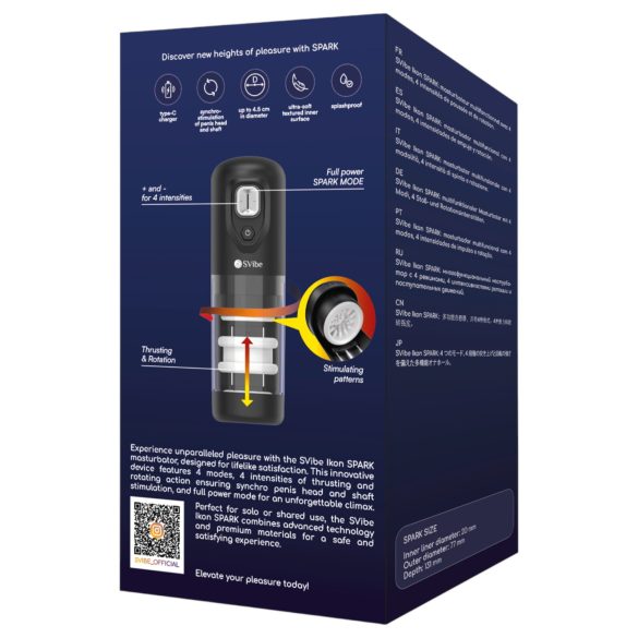 Snail Vibe Icon Spark - Automatic Masturbator (Black)