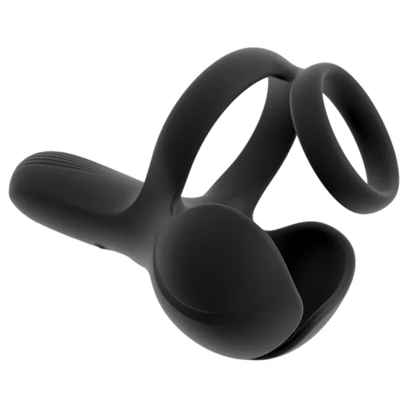 Rebel - vibrating testicle and perineum stimulator penis ring (black)