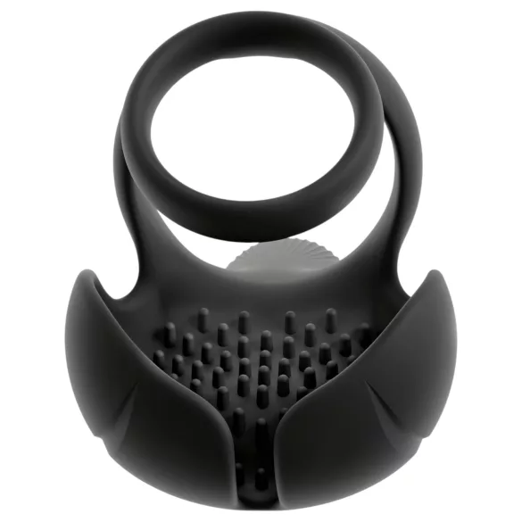 Rebel - vibrating testicle and perineum stimulator penis ring (black)