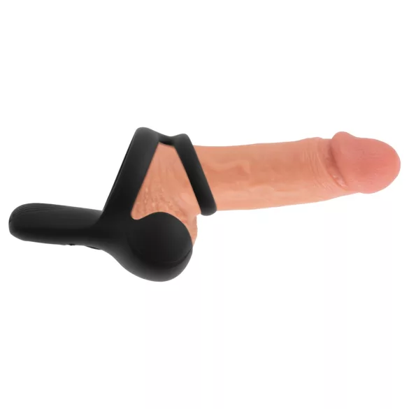 Rebel - vibrating testicle and perineum stimulator penis ring (black)