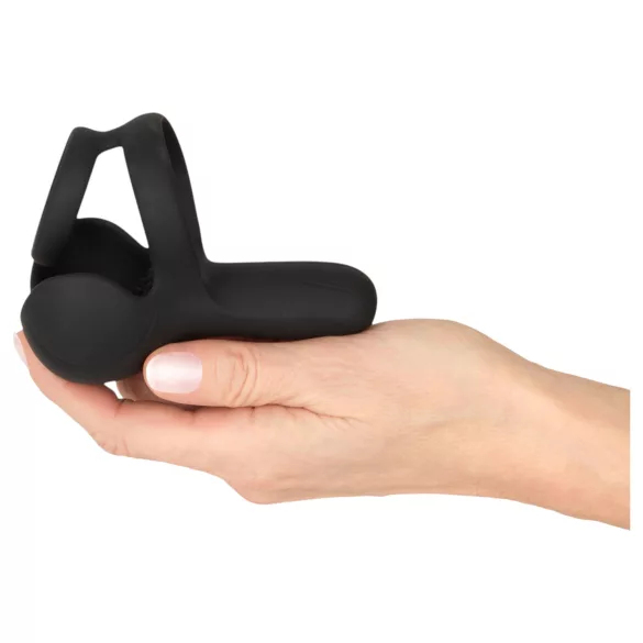 Rebel - vibrating testicle and perineum stimulator penis ring (black)