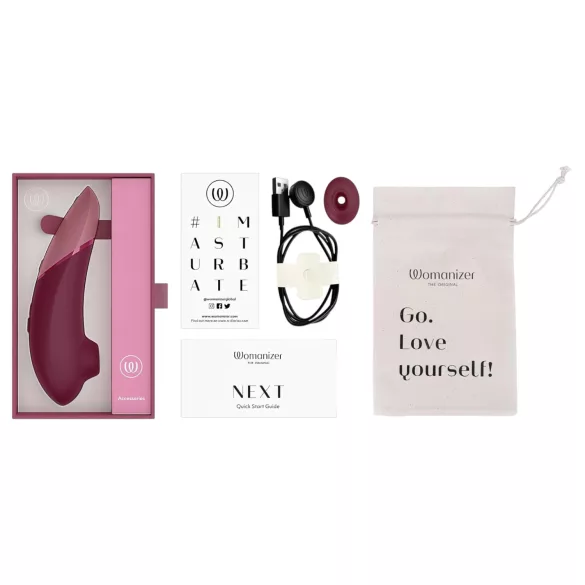 Womanizer Next - Rechargeable Air Wave Clitoral Stimulator (Bordeaux)