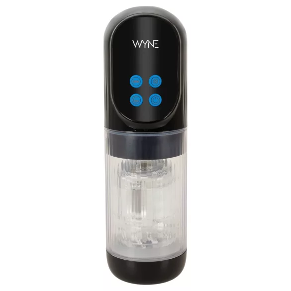 WYNE 12 - suction, rotating and vibrating rechargeable masturbator (black)