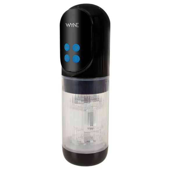 WYNE 12 - suction, rotating and vibrating rechargeable masturbator (black)