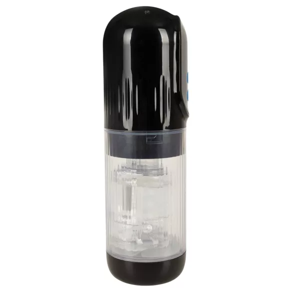 WYNE 12 - suction, rotating and vibrating rechargeable masturbator (black)