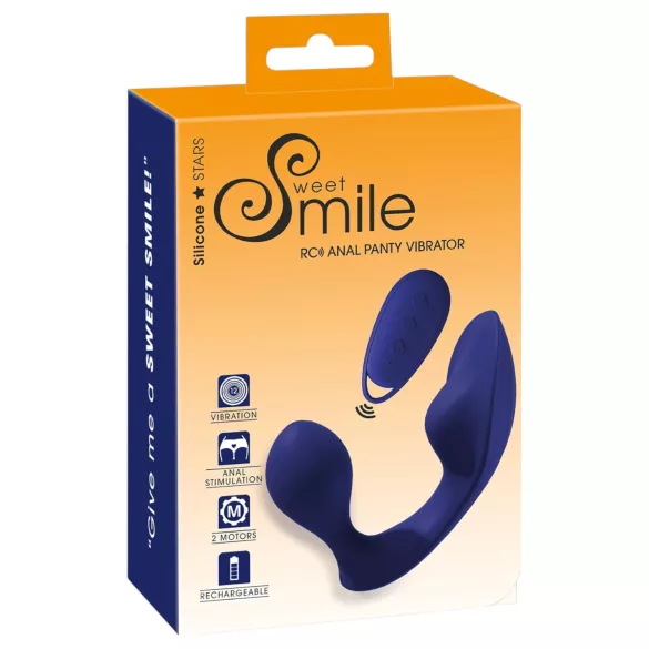 SMILE - Remote Control Blue Panty & Anal Vibrator