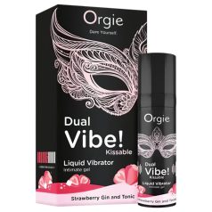   Orgie Dual Vibe - Unisex Liquid Vibrator - Strawberry Gin Tonic (15ml)