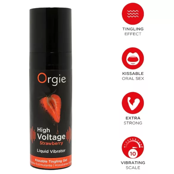 Orgie High Voltage - Liquid Vibrator - Strawberry (15ml)