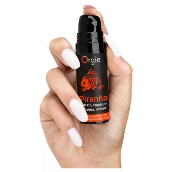 Orgie Piranha Power Cream - Stimulating Potency-Enhancing Cream for Men (15 ml)