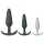 Amaysin - silicone anal plug set (black and green) - set of 3
