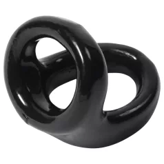 MR.MEMBR - double penis and testicle ring (black)