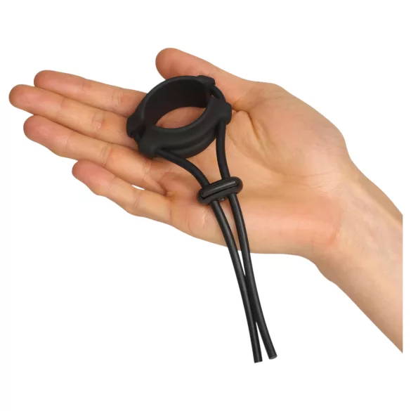MR.MEMBR Tense - adjustable lasso penis ring (black)