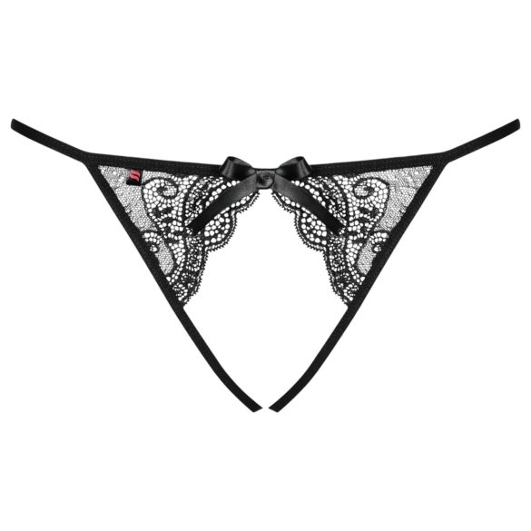 Obsessive Miamor - Black Lace Open-Back Panties - L/XL