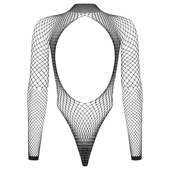 Obsessive - long-sleeved black fishnet bodysuit (S-L)