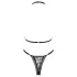 Obsessive Xenita - Sheer Patterned Bra Set (Gray) - L/XL