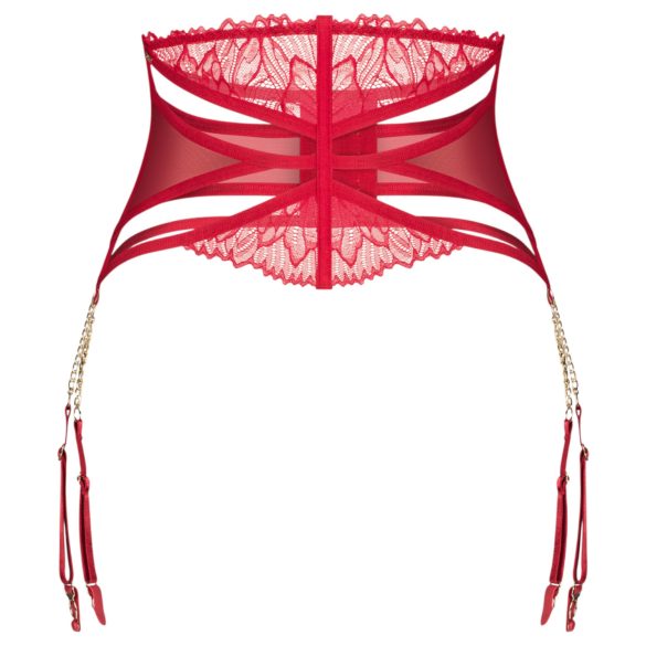 Obsessive Matildea - Lacy Chain Garter Belt (Red)