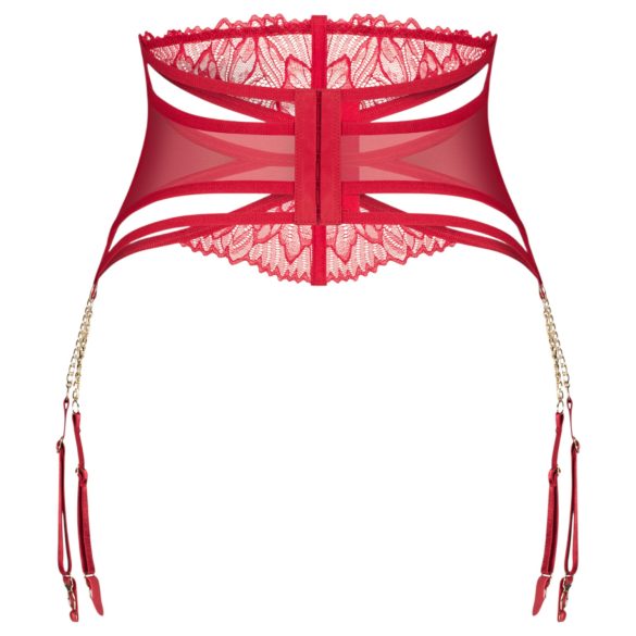 Obsessive Matildea - Lacy Chain Garter Belt (Red)