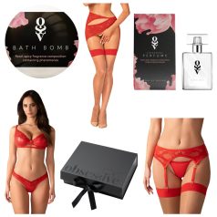 Obsessive Aloisa - Lingerie Gift Set - 6 Pieces (Red)