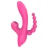 Erospace Sweet Play - G-spot vibrator with anal probe and suction (pink)