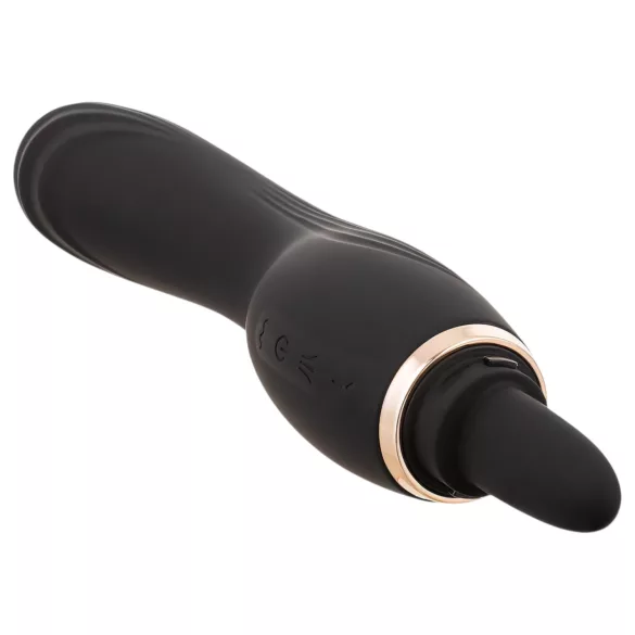 Erospace Sweet Play - 2‑in‑1 clitoral vibrator with licking tongue and suction (black)