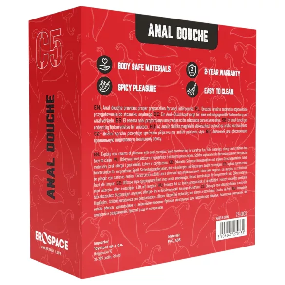 Erospace Wild Play - anal douche (black)