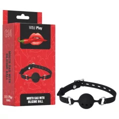 Erospace Wild Play - silicone gag for BDSM play (black)