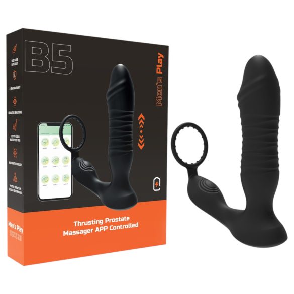 Men's Play - Smart Thrusting Anal Vibrator (Black)