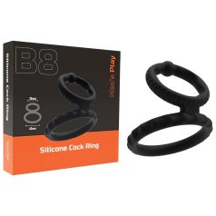 Men's Play - Black Penis and Testicle Ring