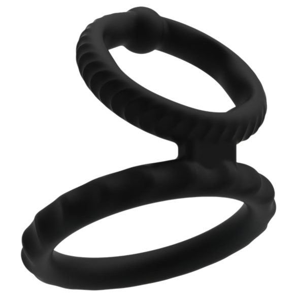 Men's Play - Black Penis and Testicle Ring