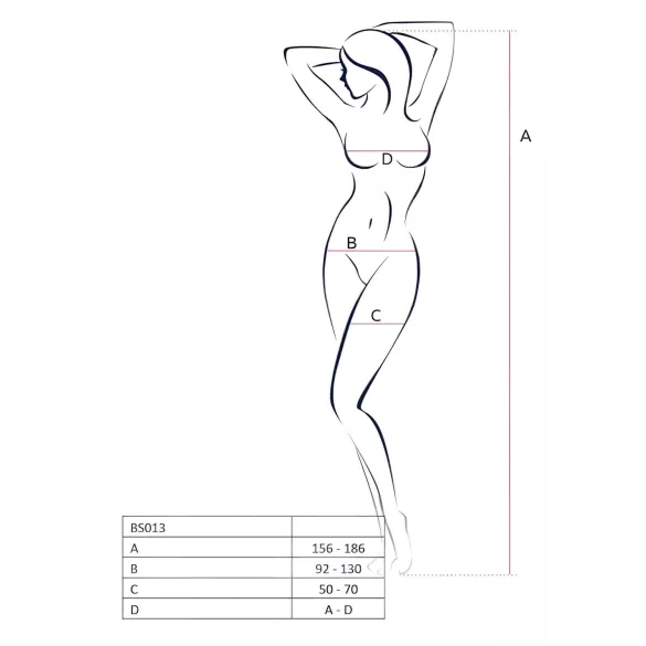 Passion BS013 - Striped Mesh Set (Red) - S-L