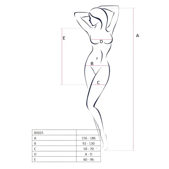 Passion BS025 - Long Sleeve Mini Dress (Black) - Sizes S-L