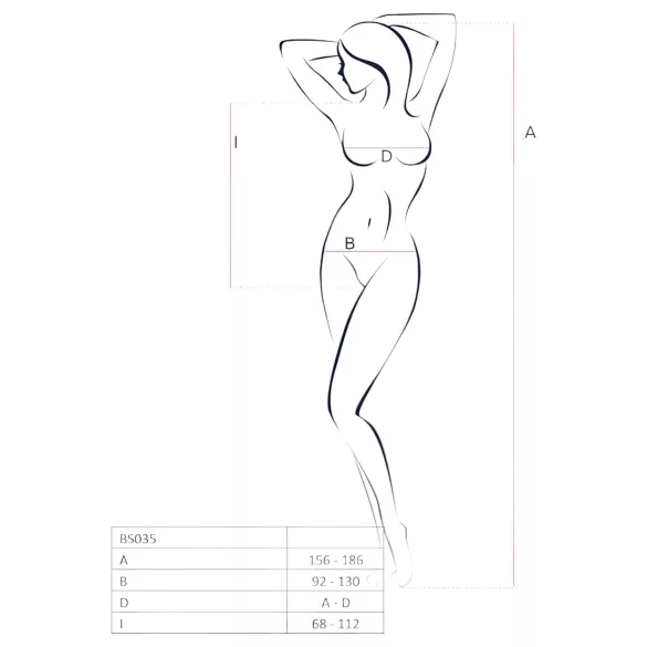 Passion BS035 - Red Strappy Fishnet Open-Back Bodysuit (S-L)