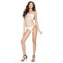 Passion BS035 - Strappy Open Mesh Bodysuit (White) - S-L
