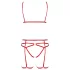 Passion Magali - 3-Piece Decorative Body Harness Set (Red)