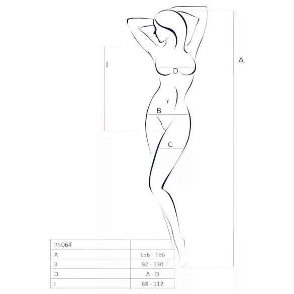 Passion BS064 - Red Open Fishnet Bodysuit (S-L)