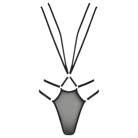 Passion Devil Cherry - Metal Ring Body Harness (Black)