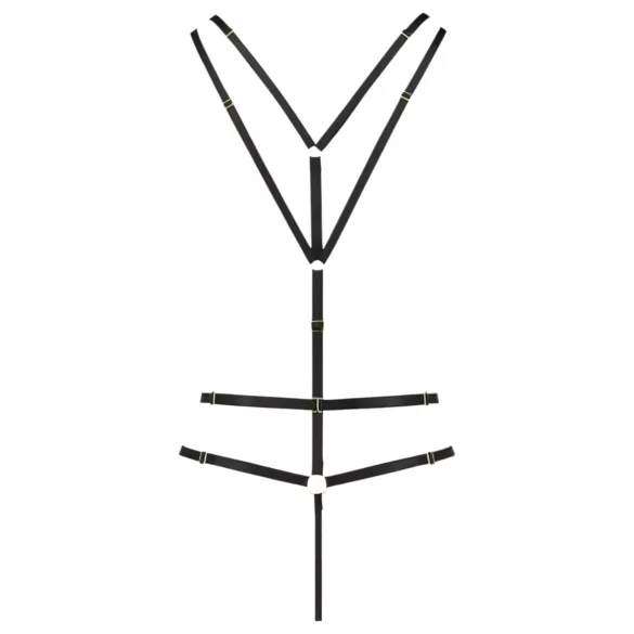 Passion Devil Cherry - Metal Ring Body Harness (Black)