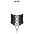 Passion Nancy - Open Cross-Strap Bodysuit (Black)  - L/XL